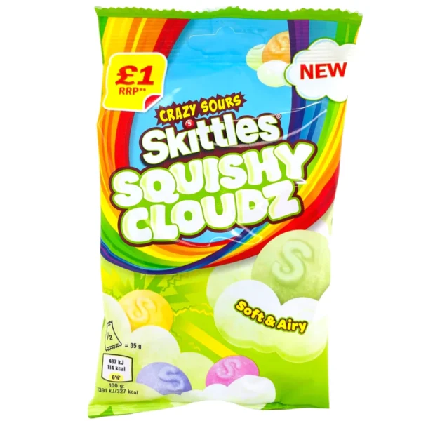 Skittles Squishy Cloudz | 70g – Crazy Sours – Exotic Sweets